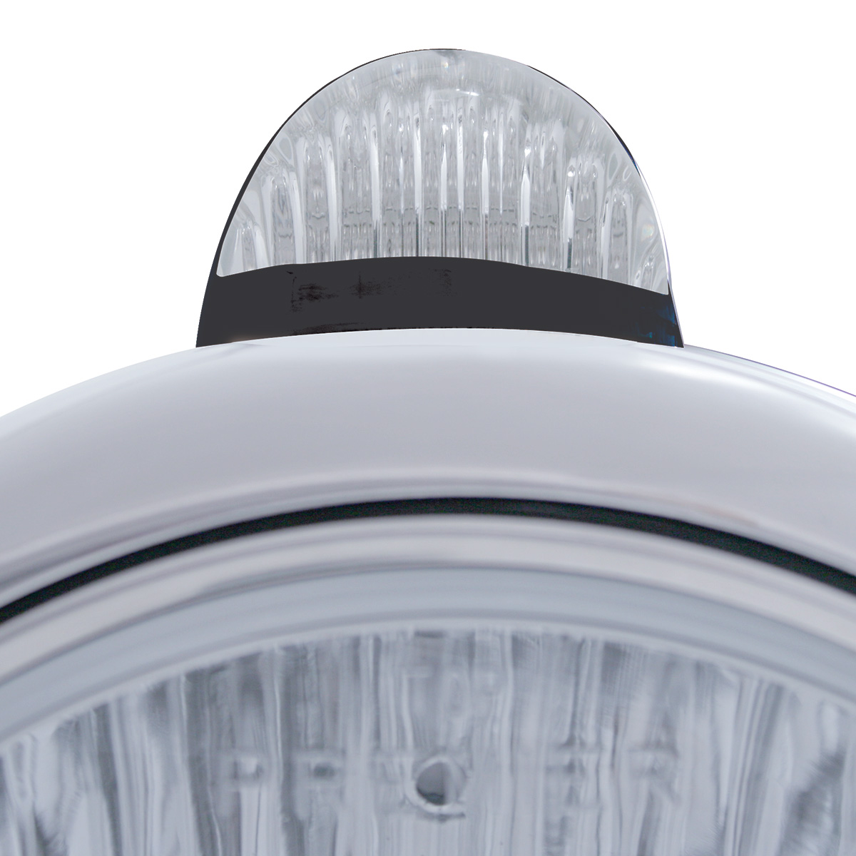 Black Guide 682-C Headlight 6014 & Dual Mode LED Signal - Clear Lens - Thumbnail 2