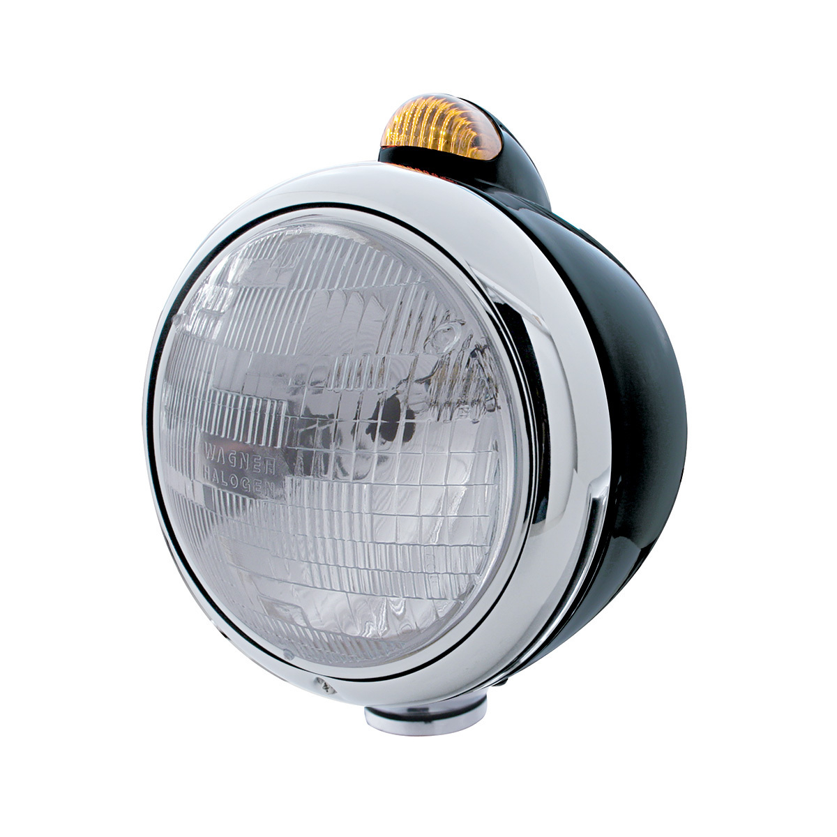 Black Guide 682-C Headlight H6024 & Dual Mode LED Signal - Amber Lens - Thumbnail 5