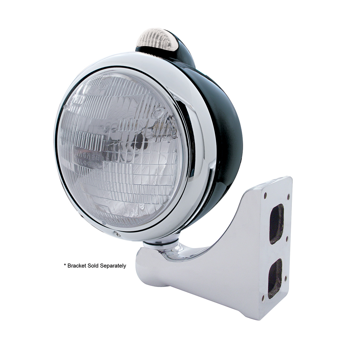 Black Guide 682-C Headlight H6024 & Dual Mode LED Signal - Clear Lens - Thumbnail 4