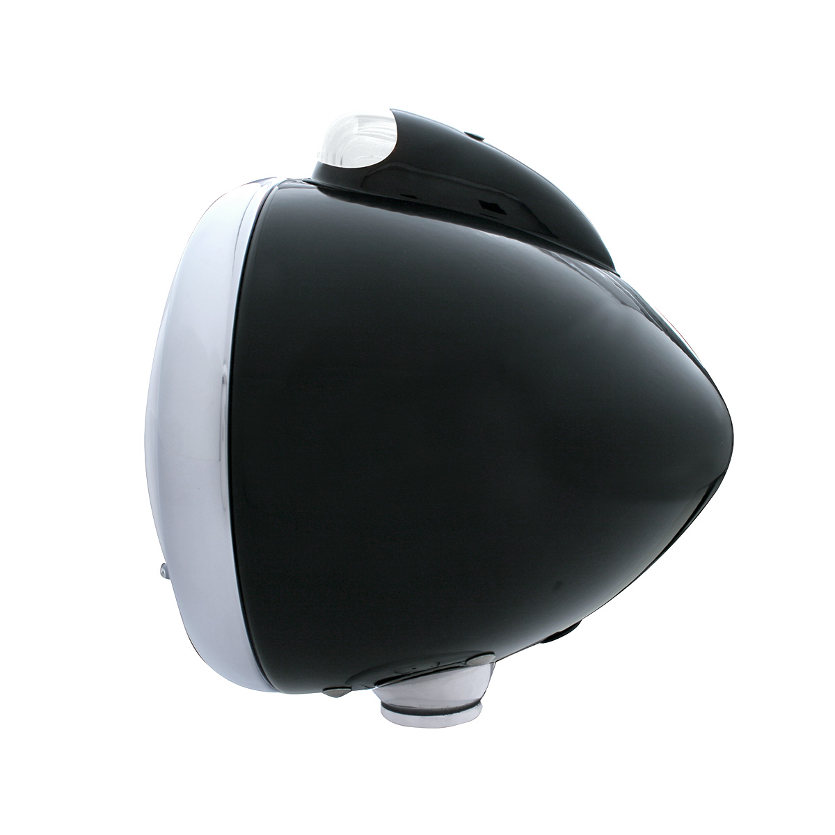 Black Guide 682-C Headlight H4 With White LED & Dual Mode LED Signal - Clear Lens - Thumbnail 3