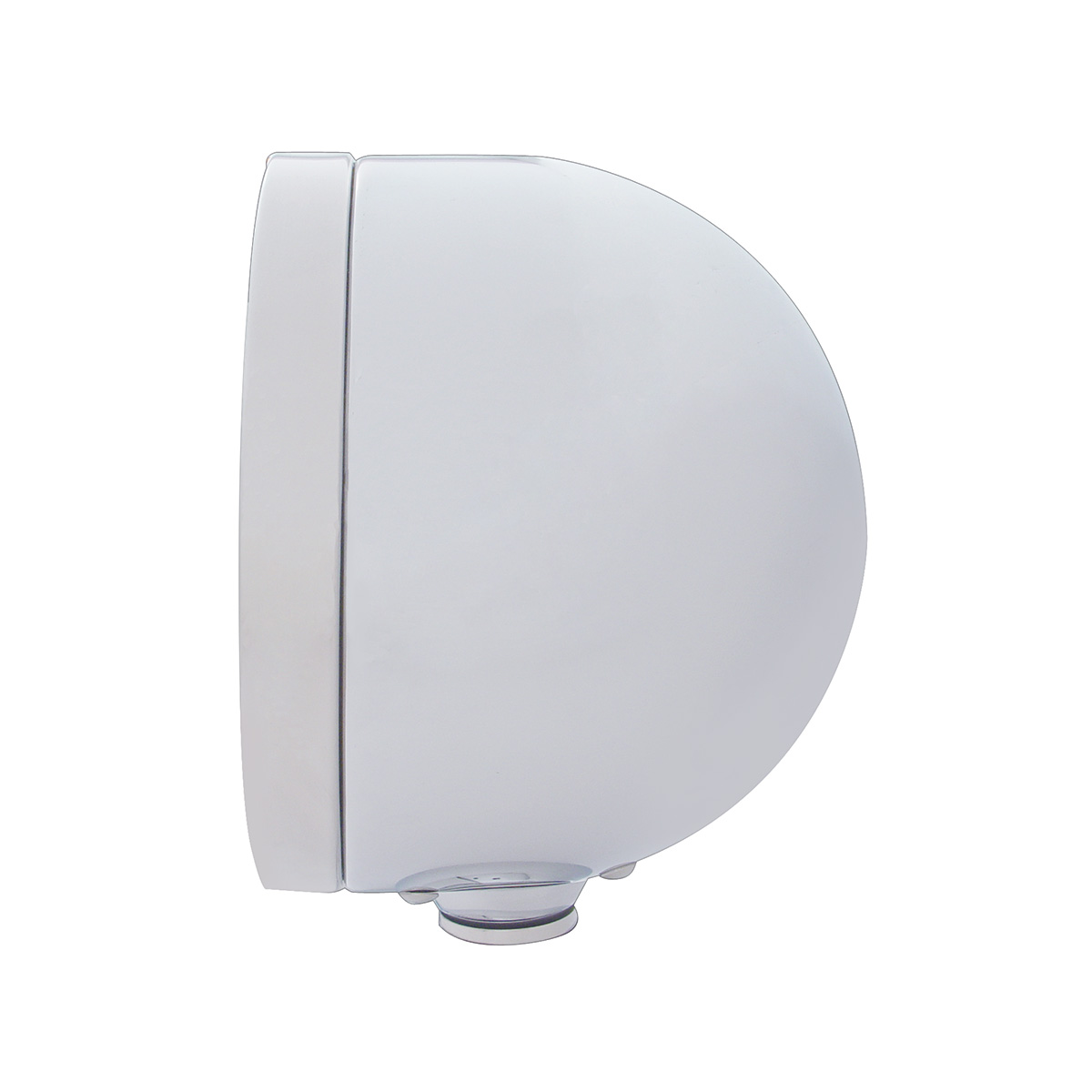 Stainless Steel Classic Half Moon Headlight H4 With White LED & Dual Mode LED Signal-Clear Lens - Thumbnail 3