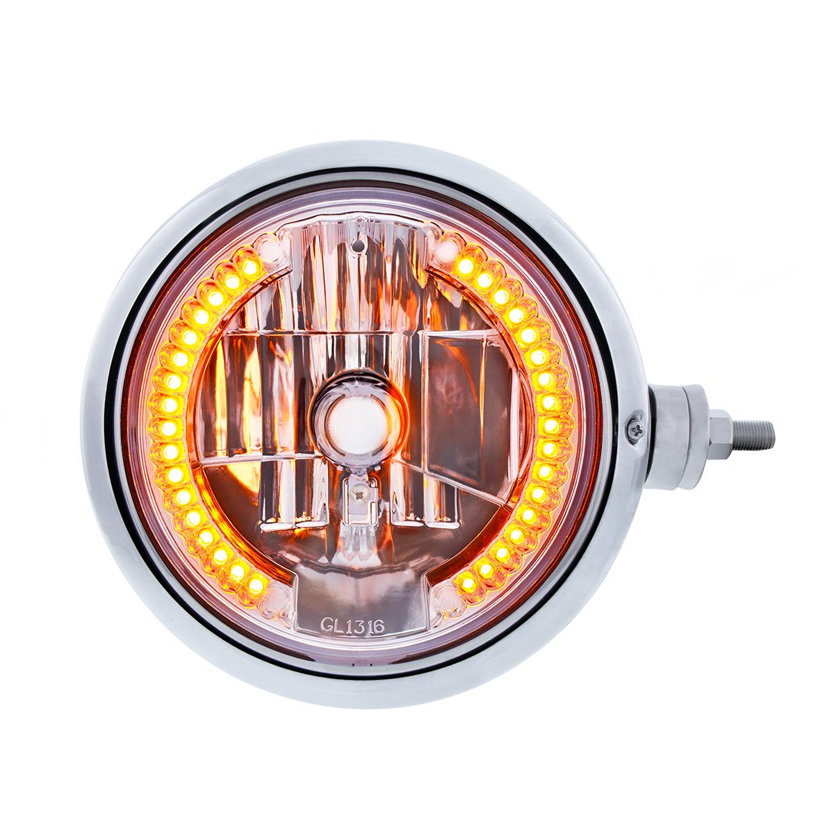 SS Guide 682-C Style Headlight Assembly W/Crystal Lens & 34 LEDs Position Light - R/H (Horizontal Mount)