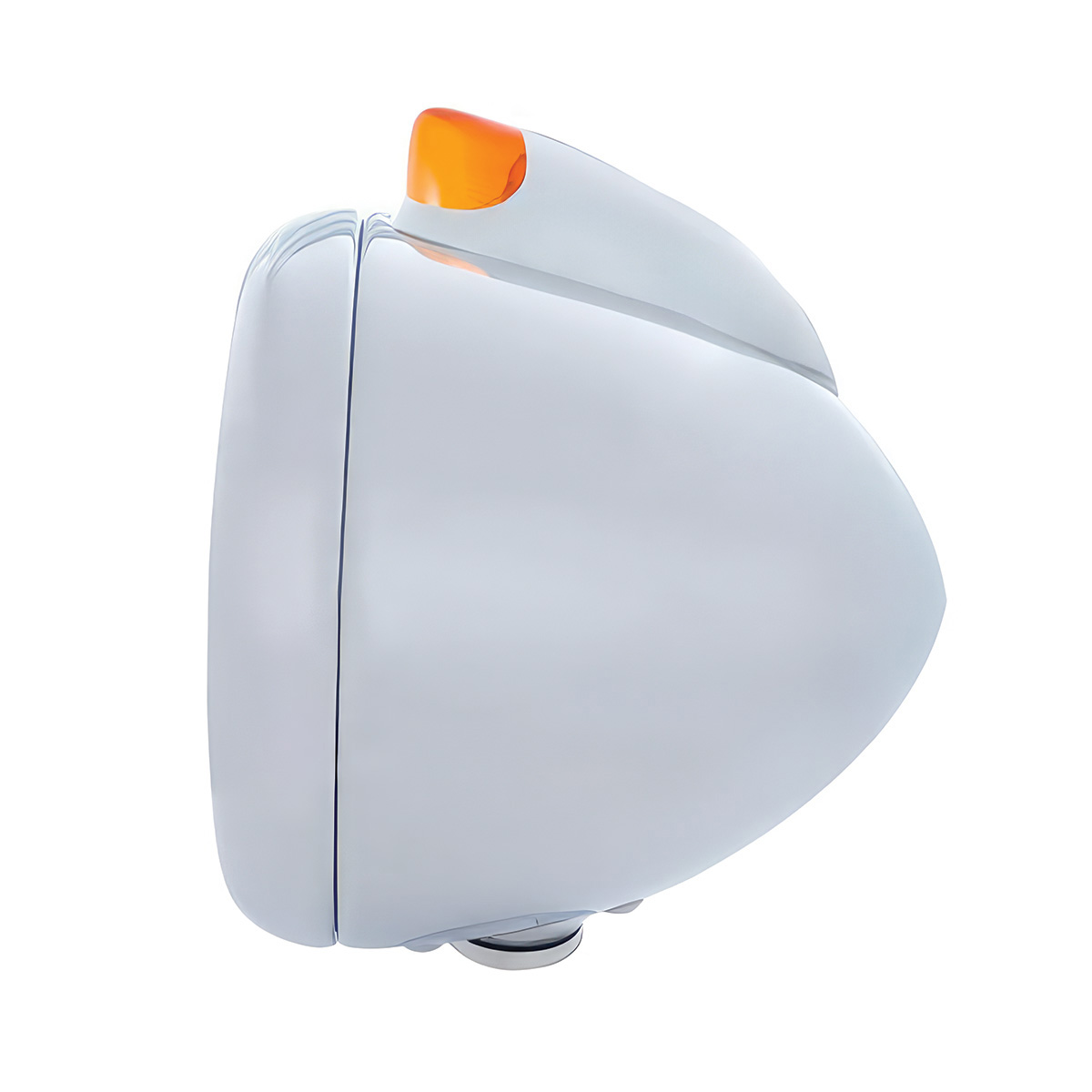 Stainless Steel Guide 682-C Headlight No Bulb & Original Style LED Signal-Amber Lens - Thumbnail 3