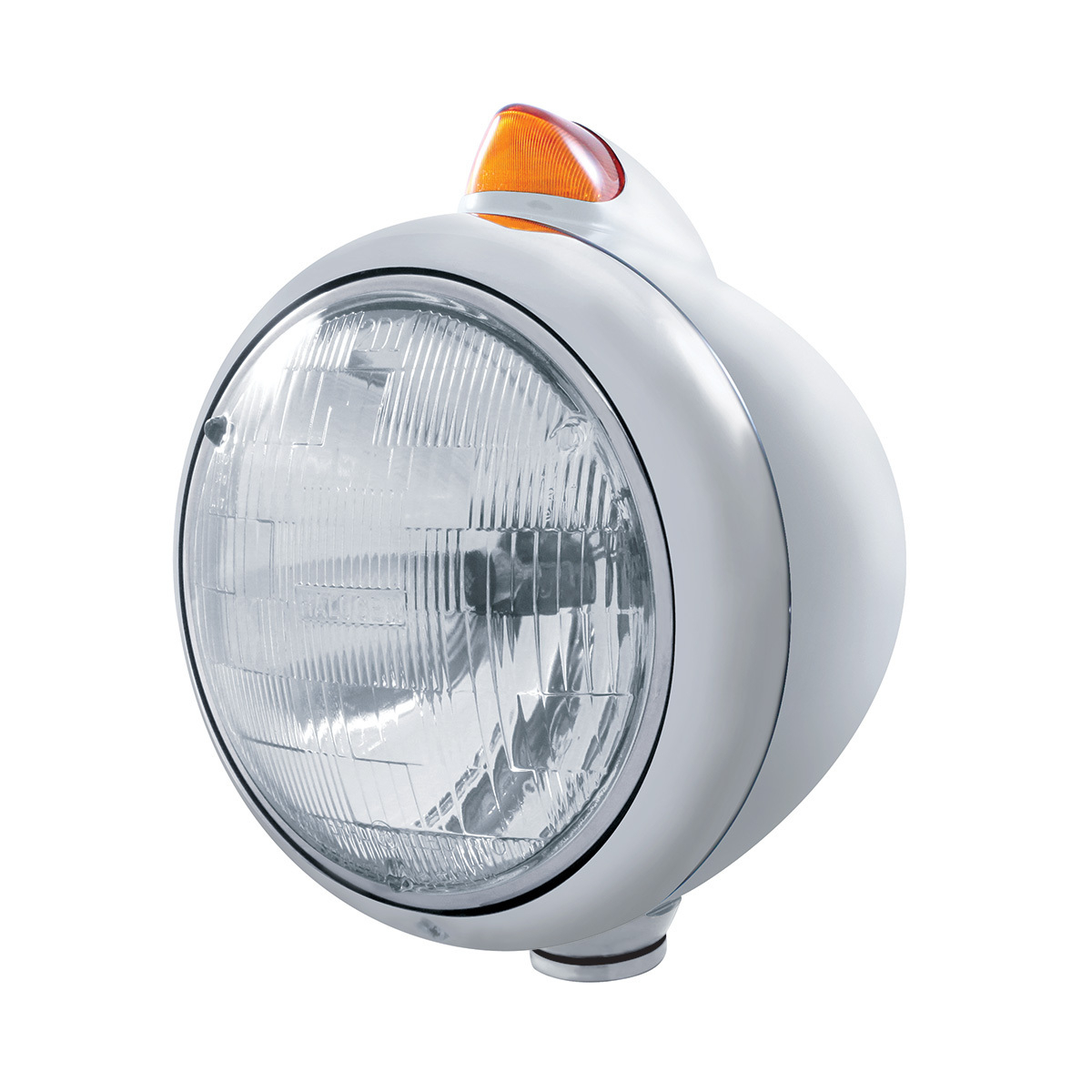 Stainless Steel Guide 682-C Headlight H6024 & Original Style LED Signal - Amber Lens - Thumbnail 4