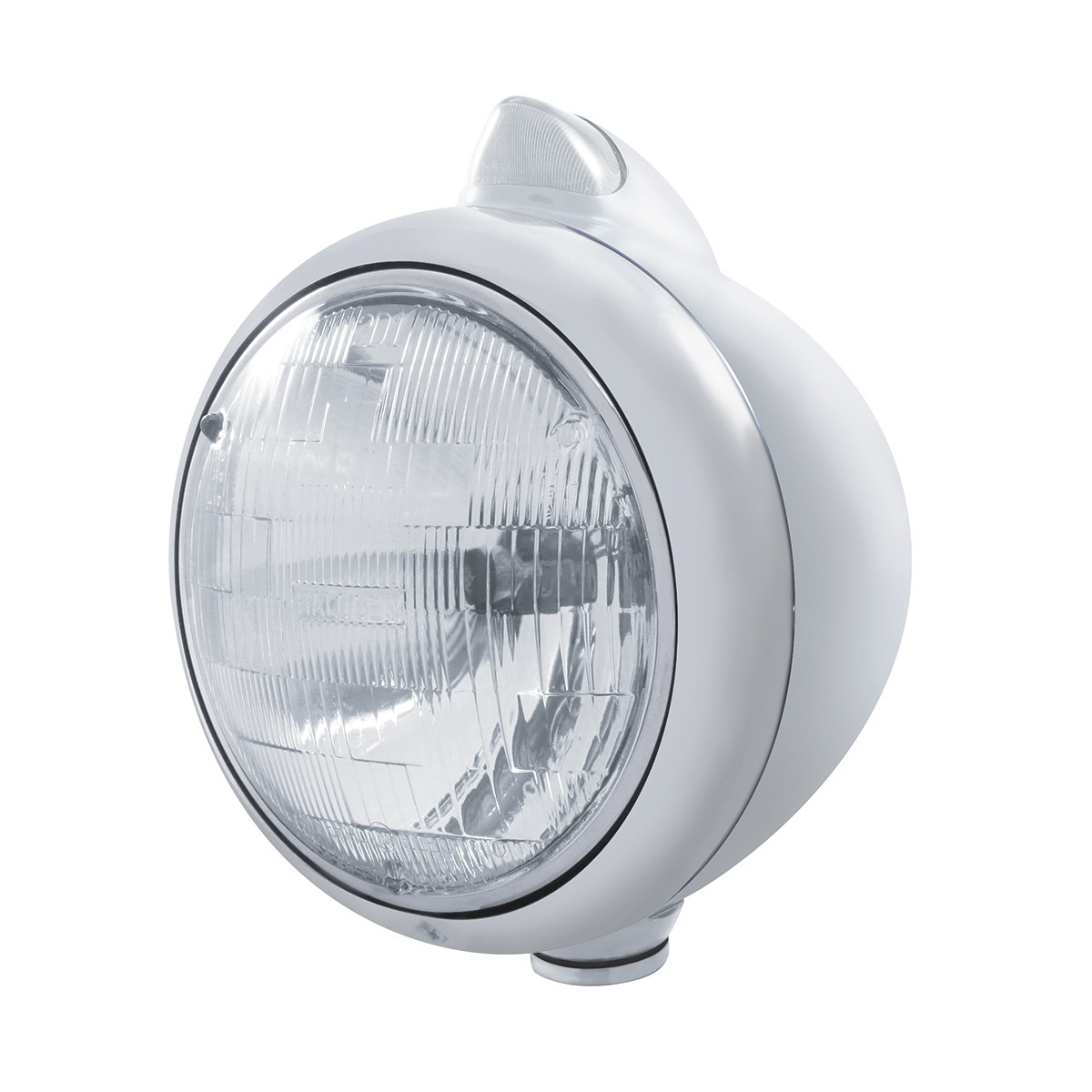 Stainless Steel Guide 682-C Headlight H6024 & Original Style LED Signal - Clear Lens - Thumbnail 4