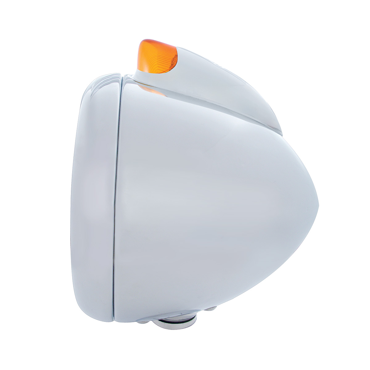 Stainless Steel Guide 682-C Headlight H4 & Original Style LED Signal - Amber Lens - Thumbnail 2