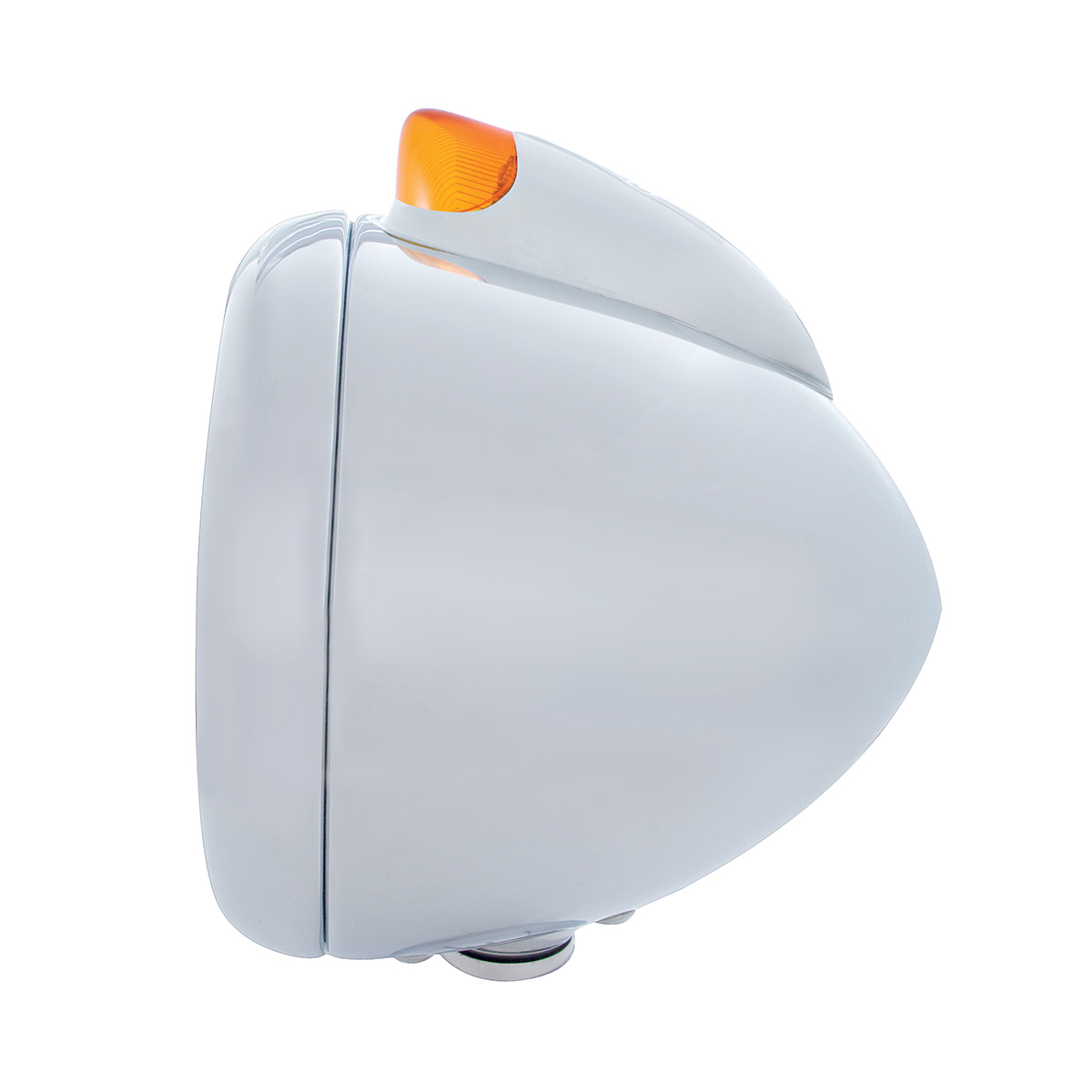 Stainless Steel Guide 682-C Headlight H4 With White LED & Original Style LED Signal - Amber Lens - Thumbnail 2