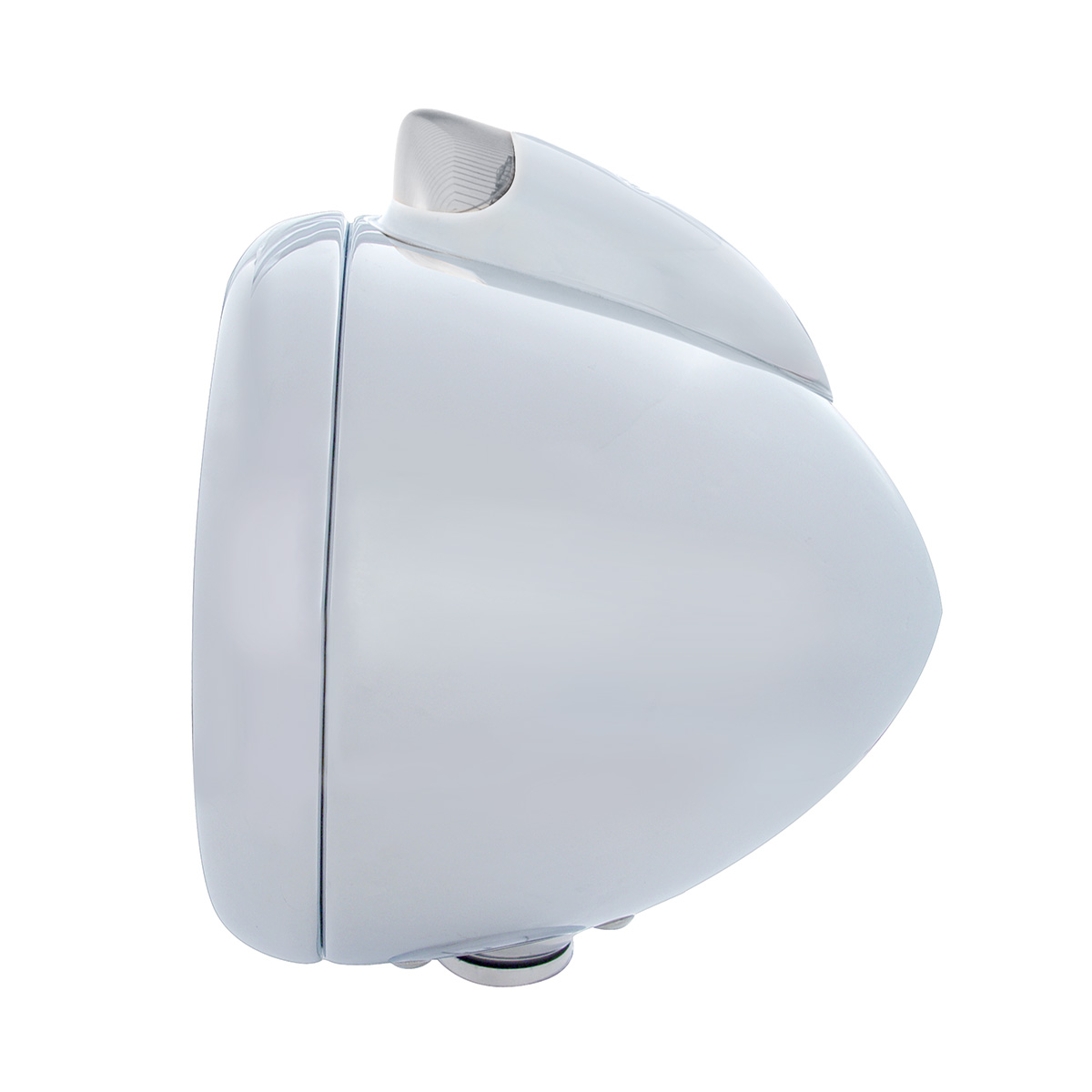 Chrome Guide 682-C Headlight No Bulb With Original Style LED Signal - Clear Lens - Thumbnail 2