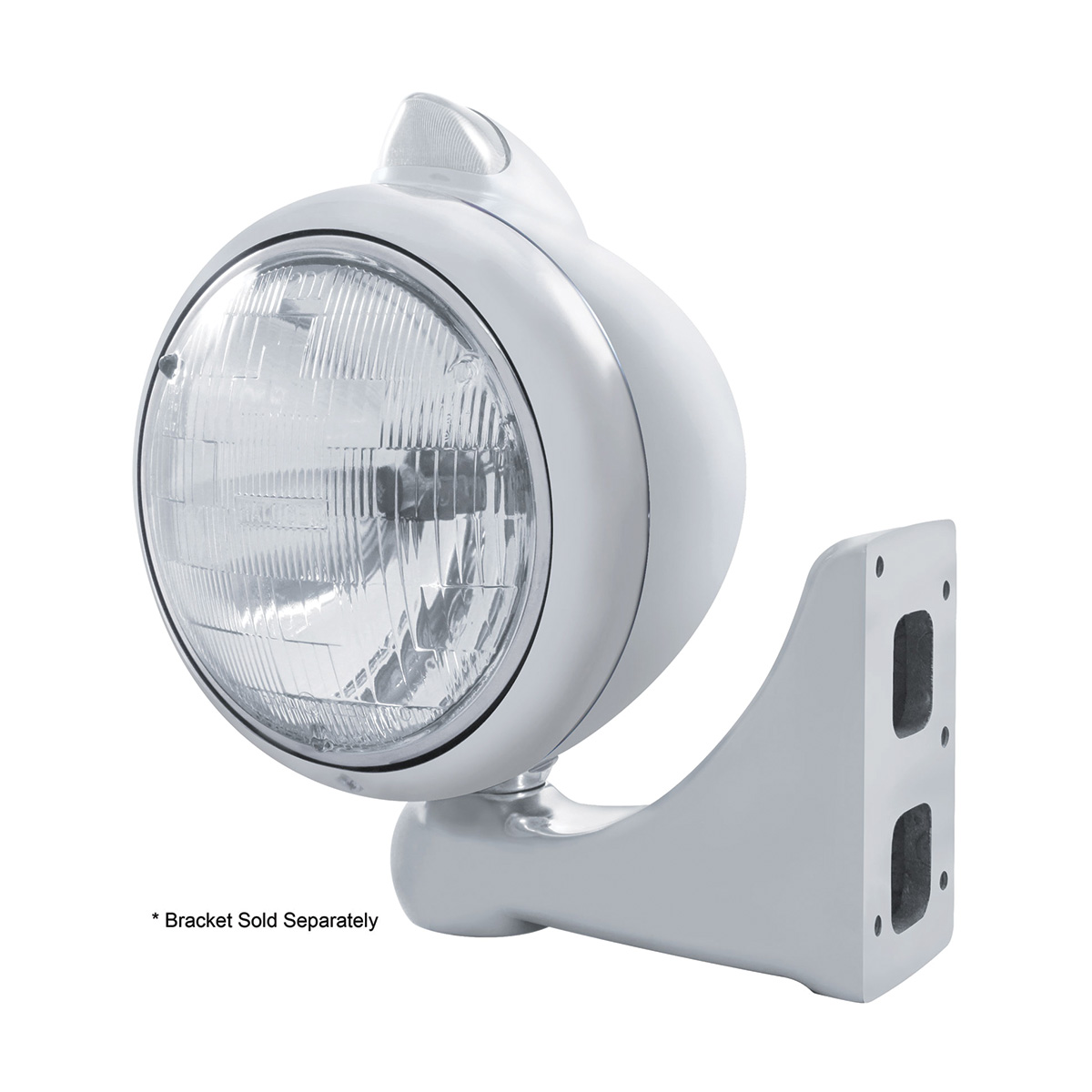 Chrome Guide 682-C Headlight H6024 & Original Style LED Signal - Clear Lens - Thumbnail 3