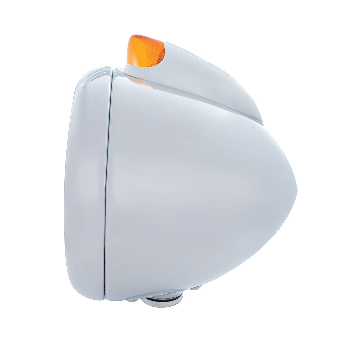 Chrome Guide 682-C Headlight H4 With Amber LED & Original Style LED Signal - Amber Lens - Thumbnail 2