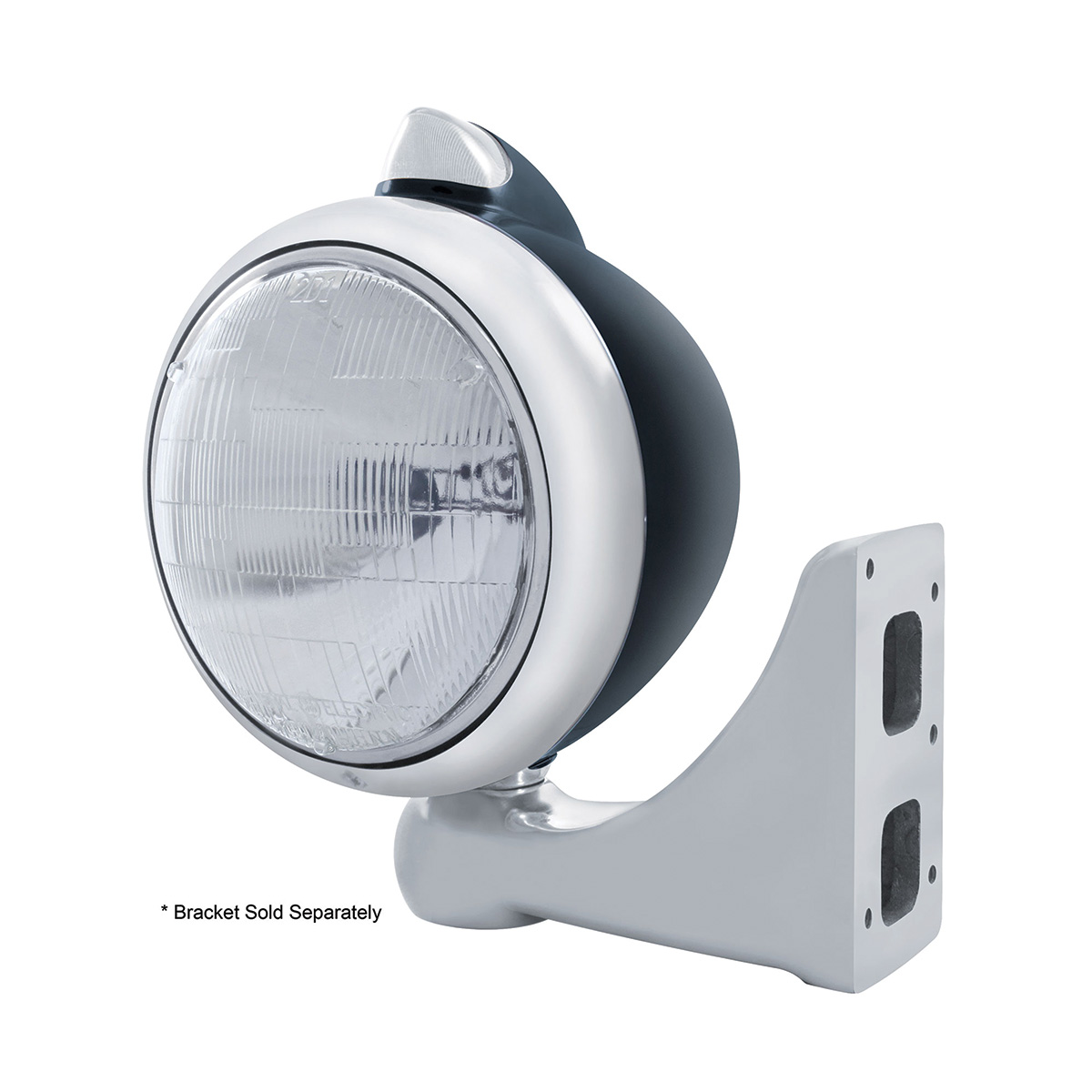 Black Guide 682-C Headlight 6014 & Original Style LED Signal - Clear Lens - Thumbnail 3