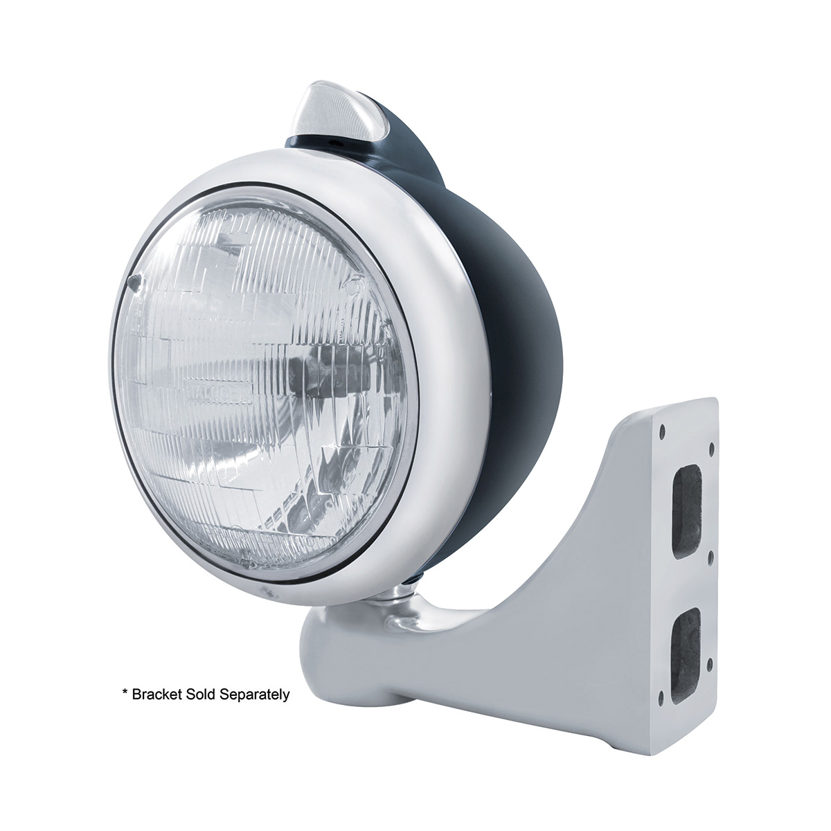 Black Guide 682-C Headlight H6024 & Original Style LED Signal - Clear Lens - Thumbnail 3