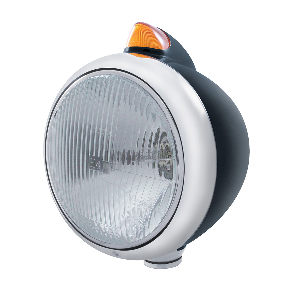 Black Guide 682-C Headlight H4 & Original Style LED Signal - Amber Lens - Thumbnail 4
