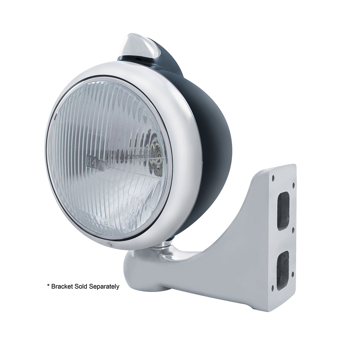 Black Guide 682-C Headlight H4 & Original Style LED Signal - Clear Lens - Thumbnail 3