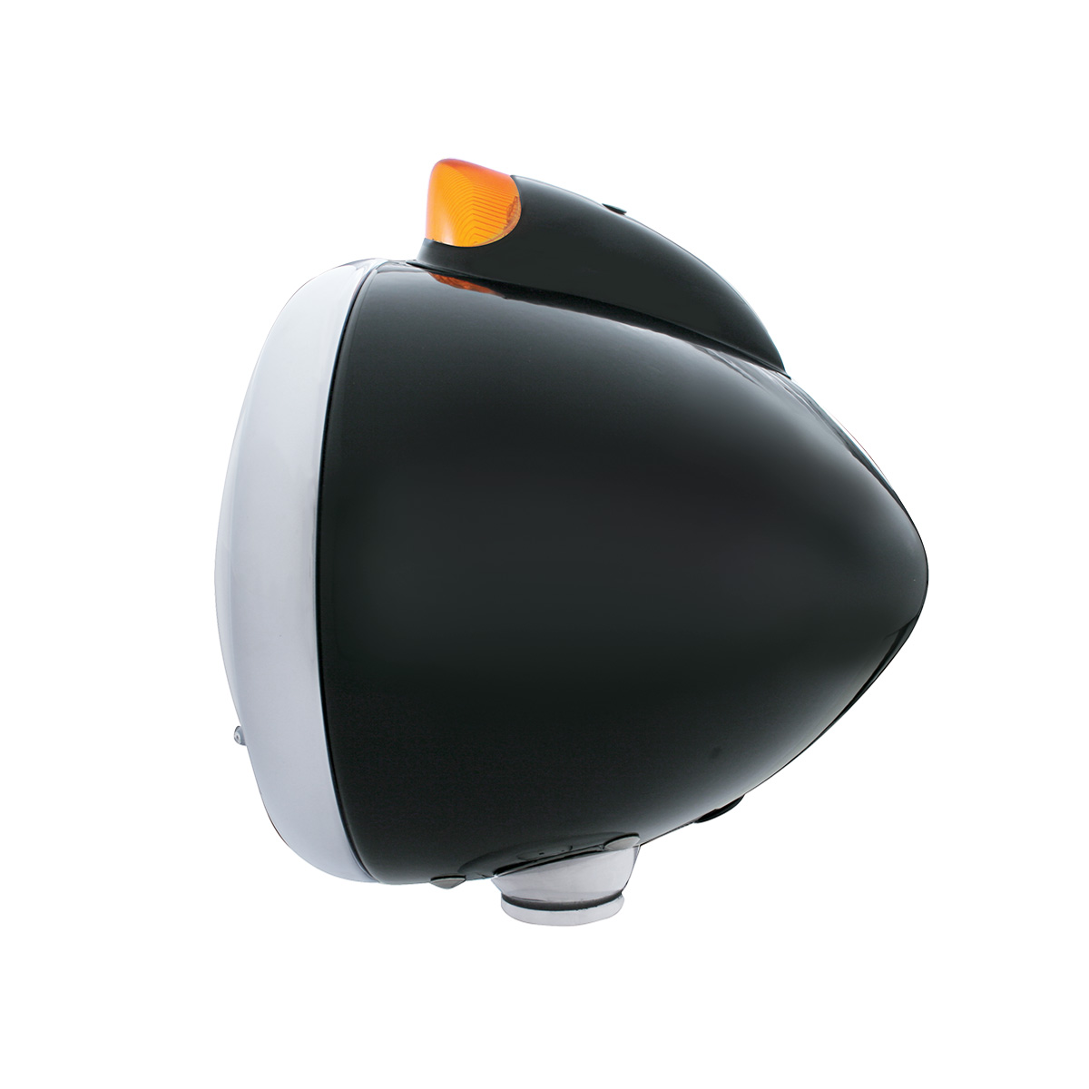 Black Guide 682-C Style Headlight Crystal H4 & Original Style LED Signal - Amber Lens - Thumbnail 2