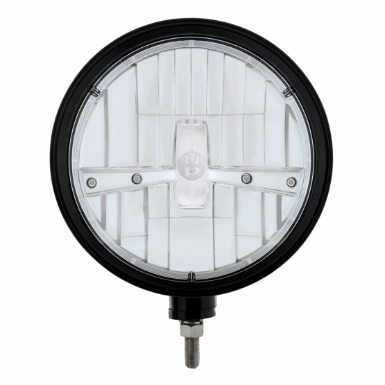 Black "Billet" Style Groove Headlight 5 LED Bulb - Chrome - Thumbnail 2