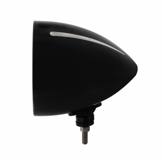 Black "Billet" Style Groove Headlight 5 LED Bulb - Chrome - Thumbnail 4