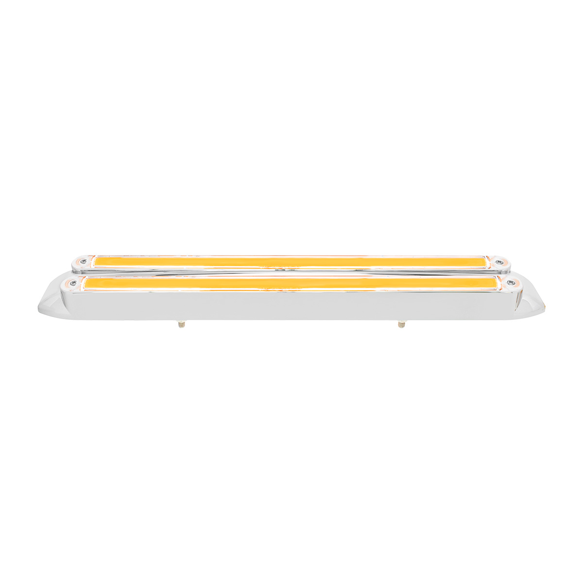 Dual 24 LED Dual Function 12" GloLight Bar With Bezel - Amber LED/Clear Lens - Thumbnail 3