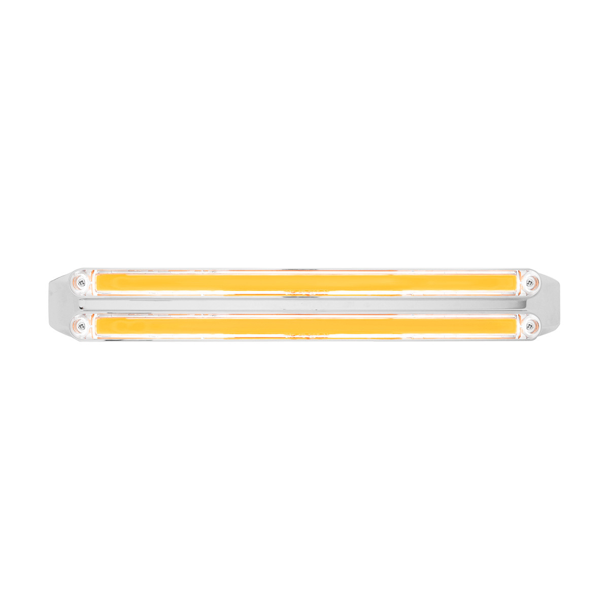 Dual 24 LED Dual Function 12" GloLight Bar With Bezel - Amber LED/Clear Lens - Thumbnail 6