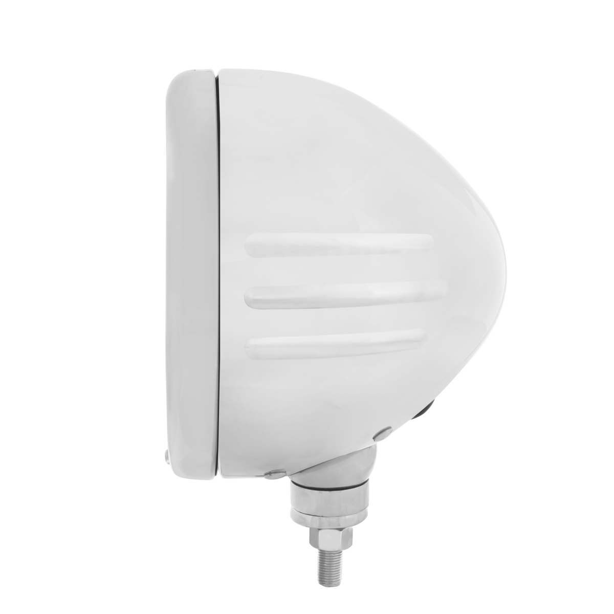 Stainless Classic Style Embossed Stripe Headlight Housing - Thumbnail 2