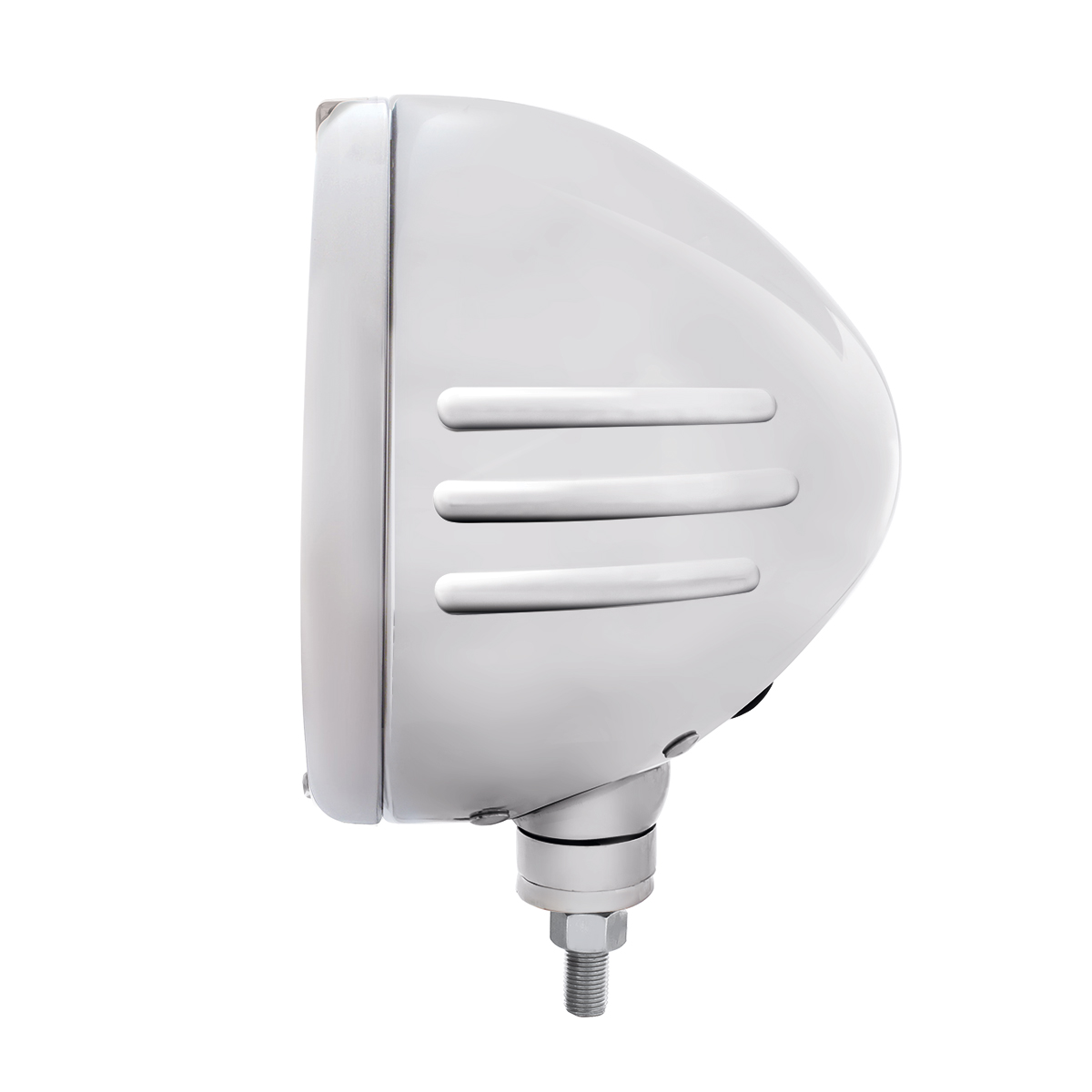 SS Classic Embossed Stripe Headlight Housing & H4 With 6 Amber LED & Dual Mode LED Signal -Clear Lens - Thumbnail 2