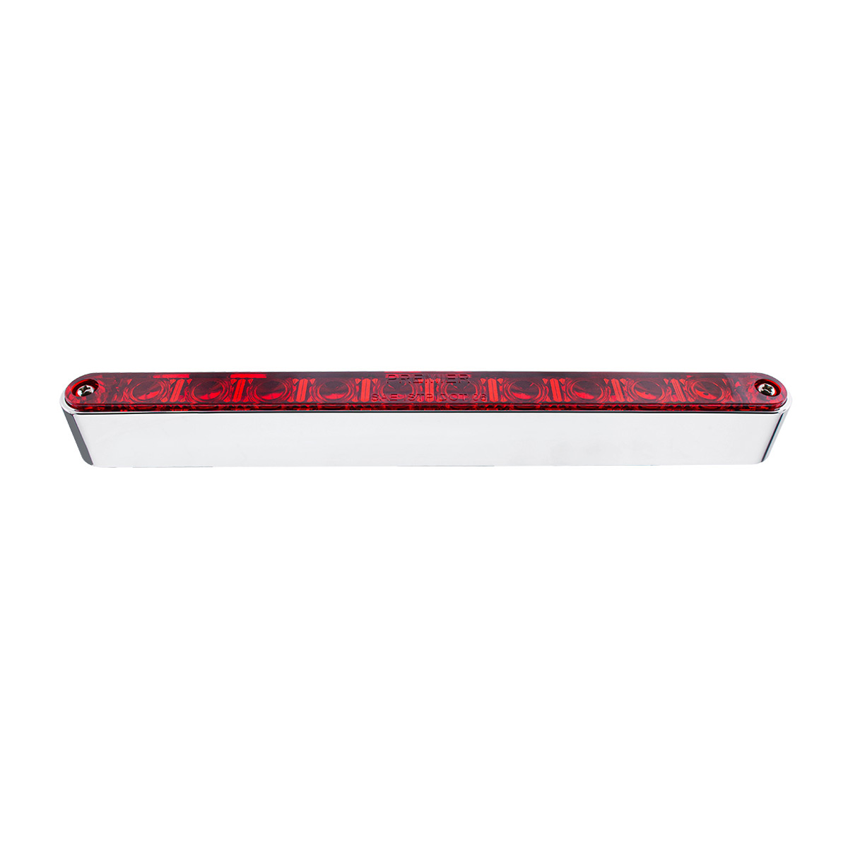 10 LED 9" Split Turn Function Light Bar With Bezel - Red LED/Red Lens - Thumbnail 7
