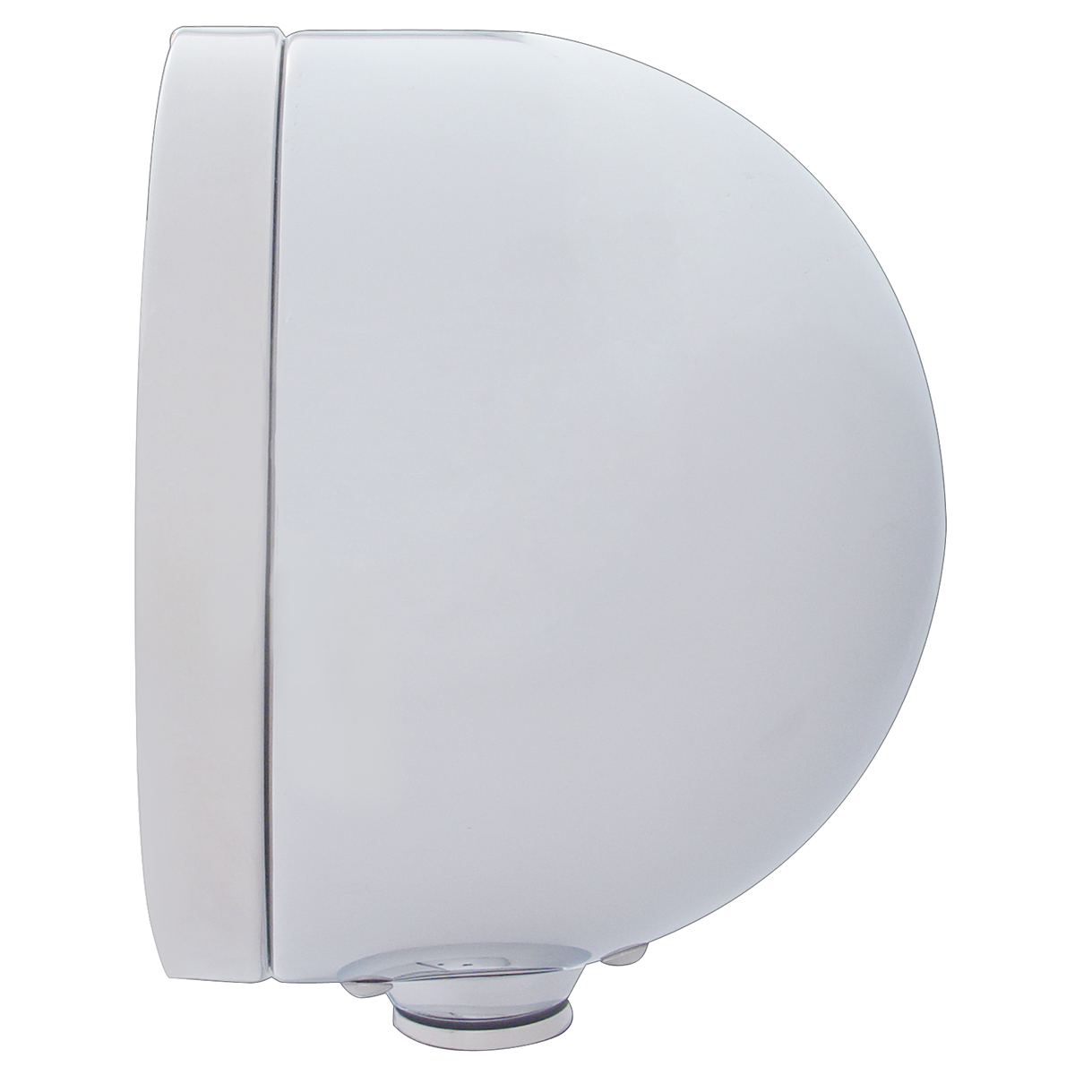 Stainless Steel Bullet Half Moon Headlight LED Projection Headlight & LED Turn Signal - Clear Lens - Thumbnail 5