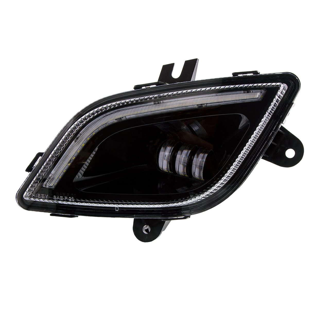 34 LED Black Fog Light With LED Light Bar For 2018-2024 Freightliner Cascadia - Driver - Thumbnail 2