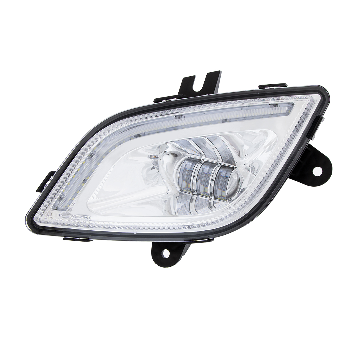 34 LED Chrome Fog Light With LED Light Bar For 2018-2024 Freightliner Cascadia - Driver - Thumbnail 2