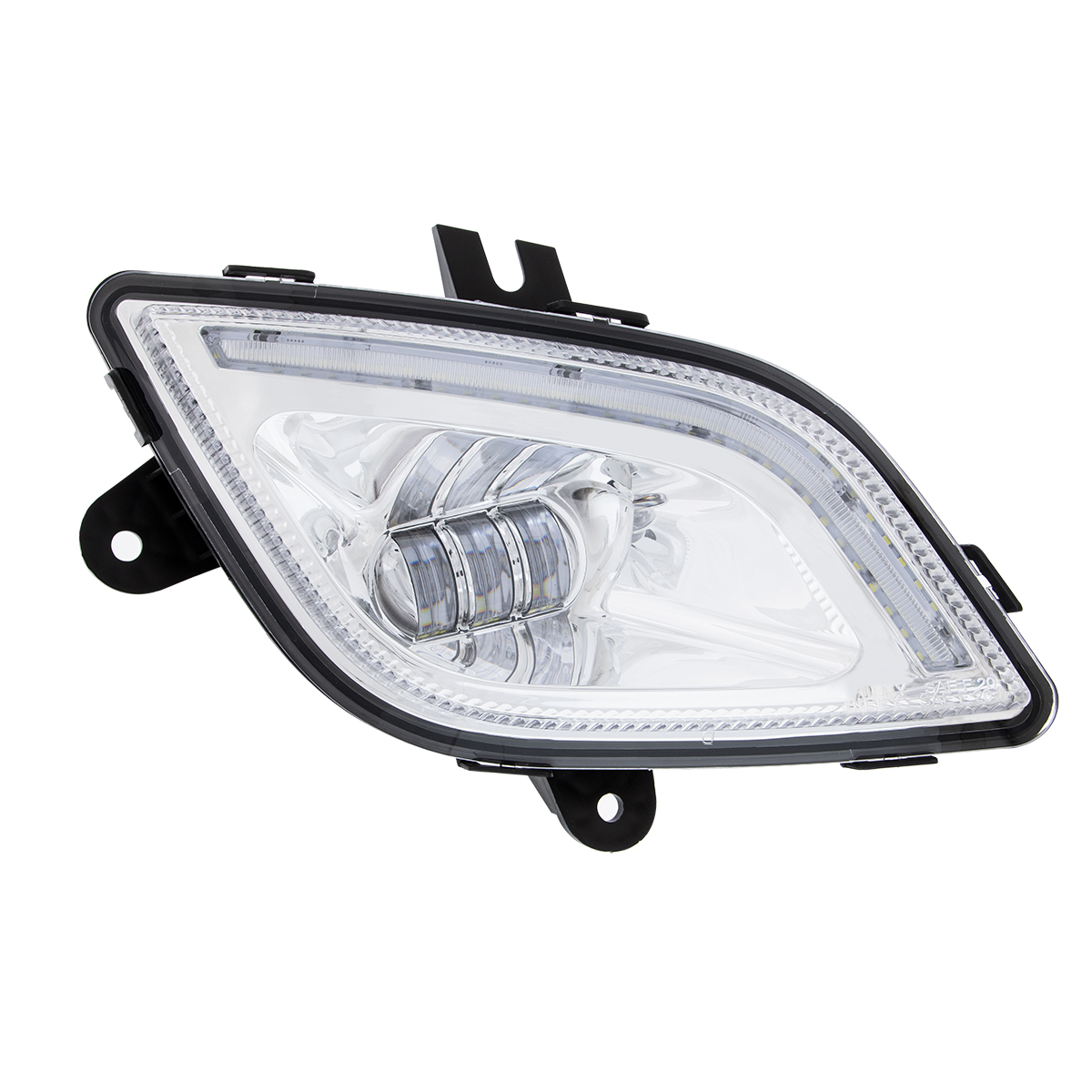 34 LED Chrome Fog Light With LED Light Bar For 2018-2024 Freightliner Cascadia - Passenger - Thumbnail 2