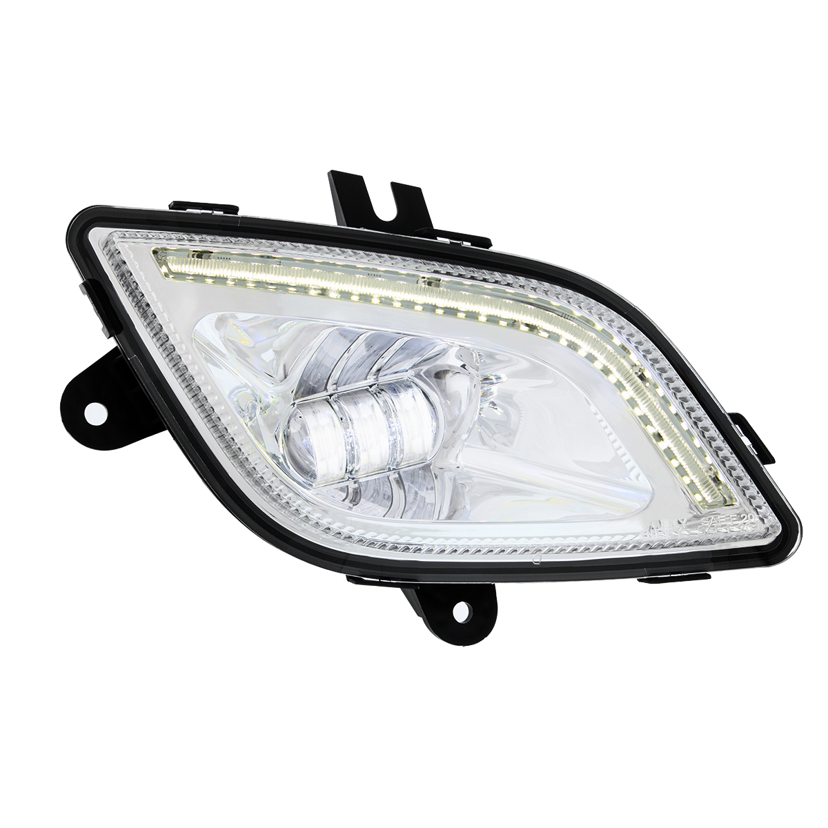 34 LED Chrome Fog Light With LED Light Bar For 2018-2024 Freightliner Cascadia - Passenger - Thumbnail 9