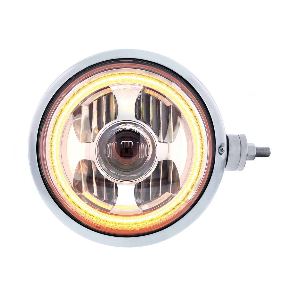 SS Guide 682-C Style Headlight Assembly W/LED Headlight & Dual Color Position Light - R/H (Horizontal Mount) - Thumbnail 6