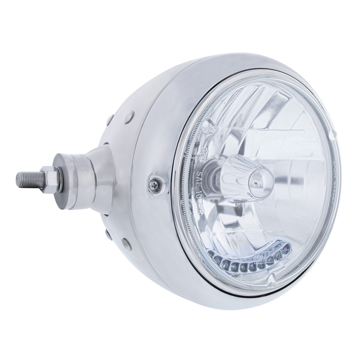 SS Guide 682-C Style Headlight Assembly W/Crystal Lens & 10 LEDs Position Light - L/H (Horizontal Mount) - Thumbnail 4