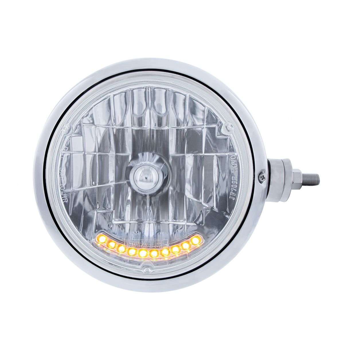 SS Guide 682-C Style Headlight Assembly W/Crystal Lens & 10 LEDs Position Light - R/H (Horizontal Mount)