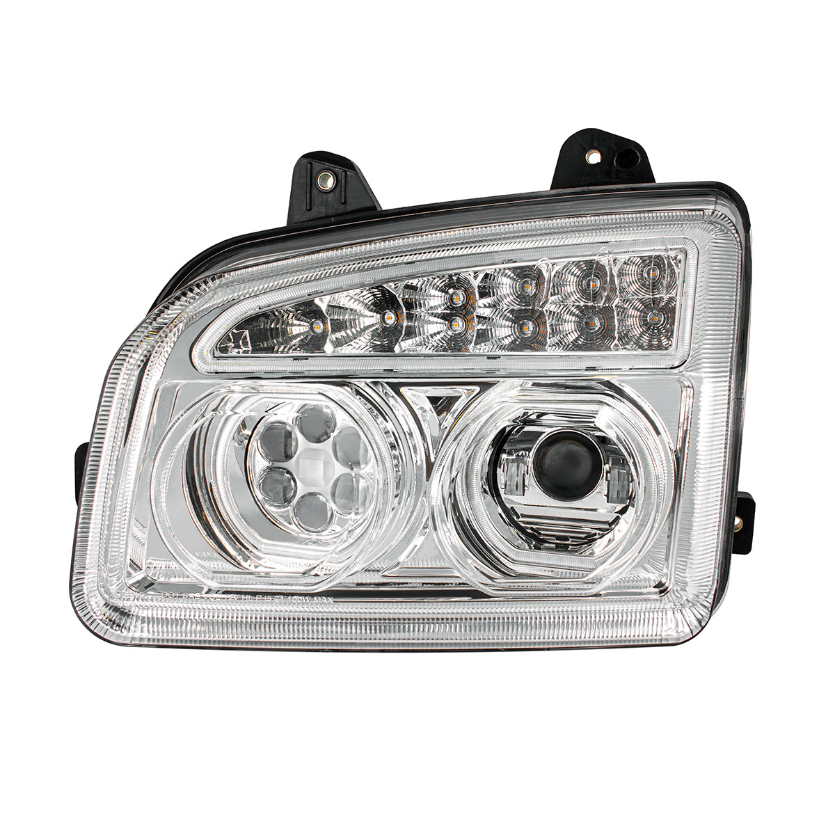 Chrome 11 LED Headlight For 2015-2024 Kenworth T880-Driver - Thumbnail 2