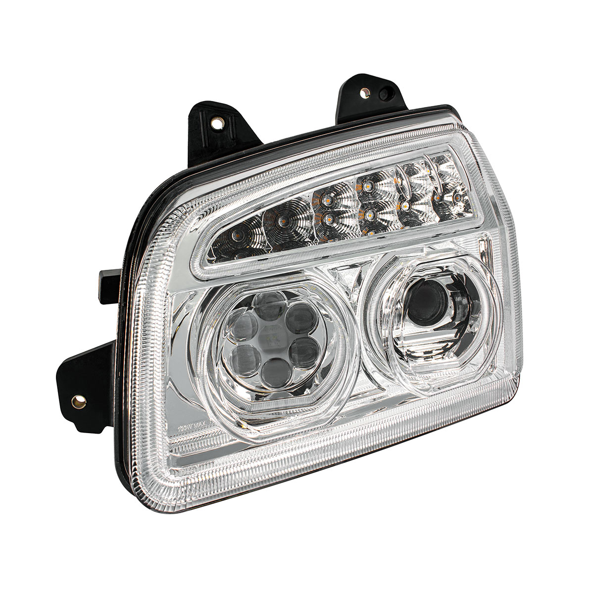 Chrome 11 LED Headlight For 2015-2024 Kenworth T880-Driver - Thumbnail 6