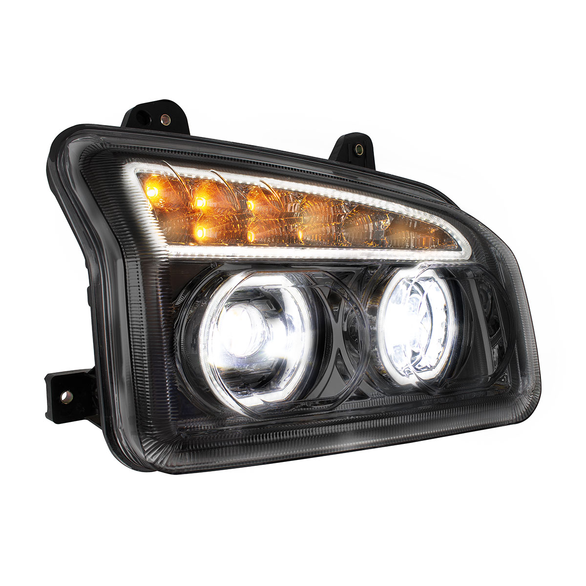 Blackout 11 LED Headlight For 2015-2024 Kenworth T880-Passenger - Thumbnail 3