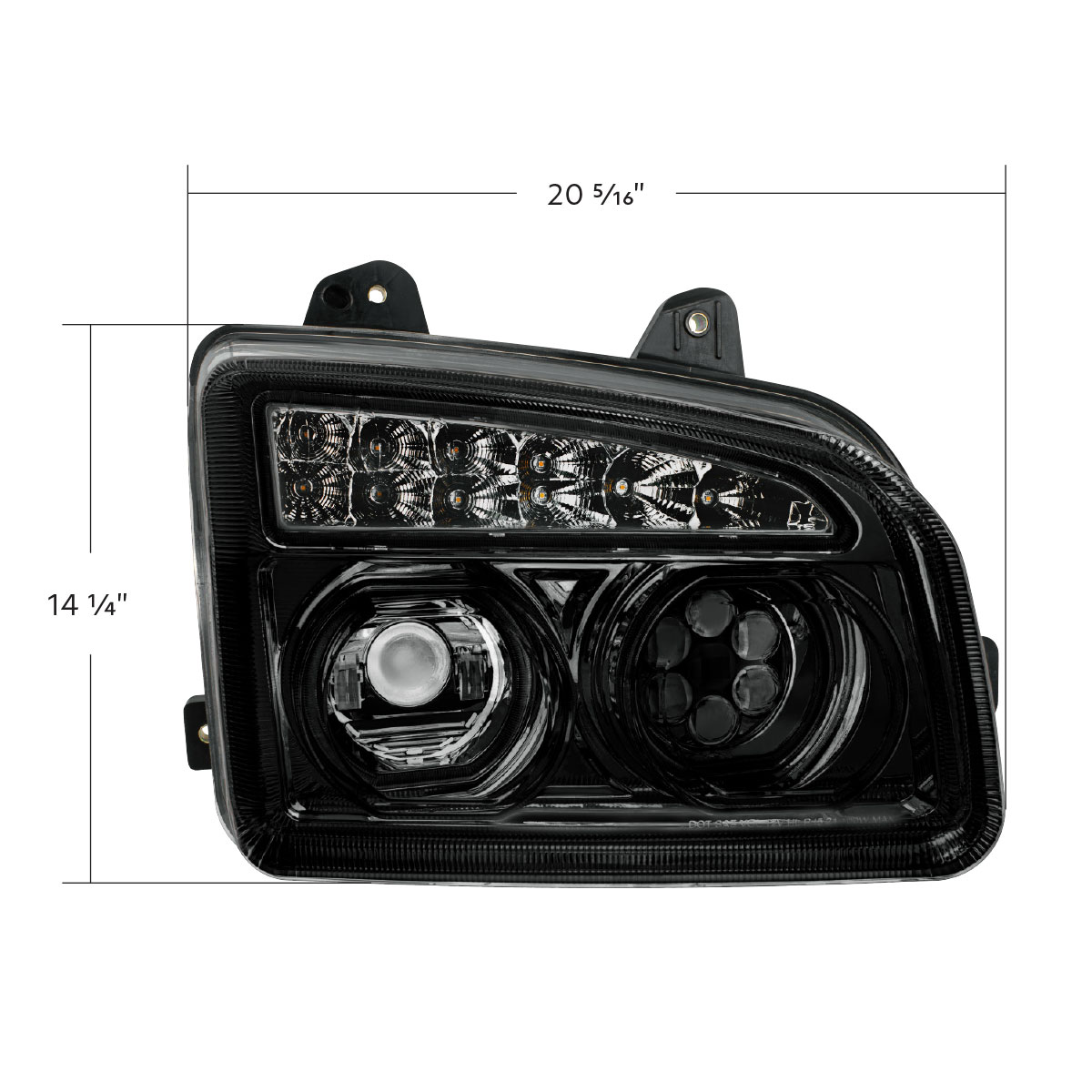 Blackout 11 LED Headlight For 2015-2024 Kenworth T880-Passenger - Thumbnail 8