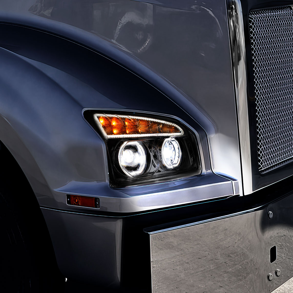 Blackout 11 LED Headlight For 2015-2024 Kenworth T880-Passenger - Thumbnail 10
