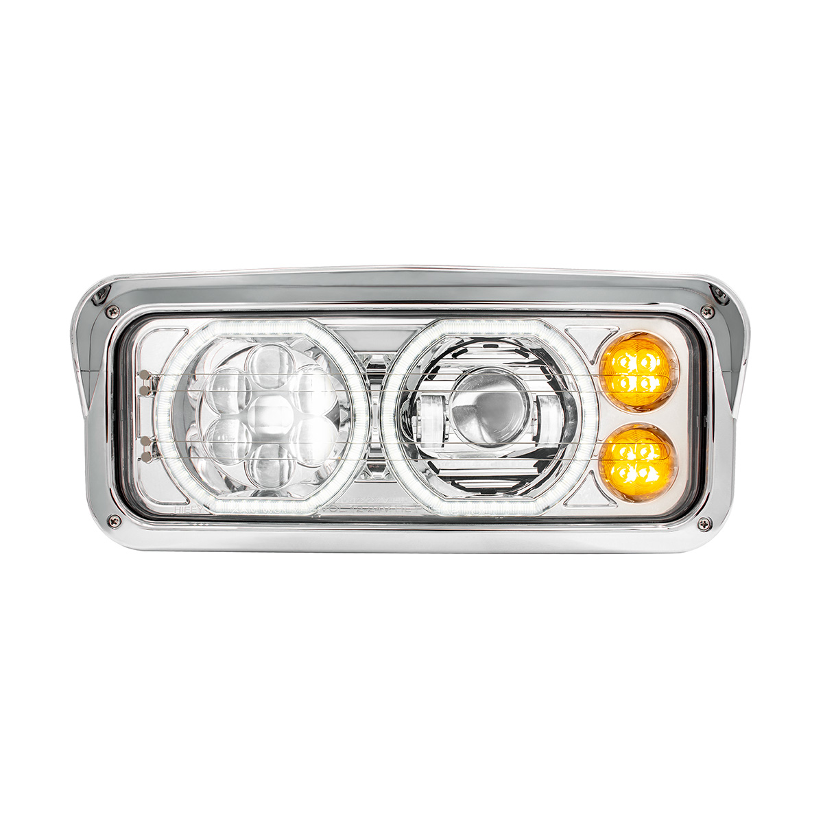 Chrome High Power Heated 10 LED Headlight With LED Turn & DRL-Driver - Thumbnail 2