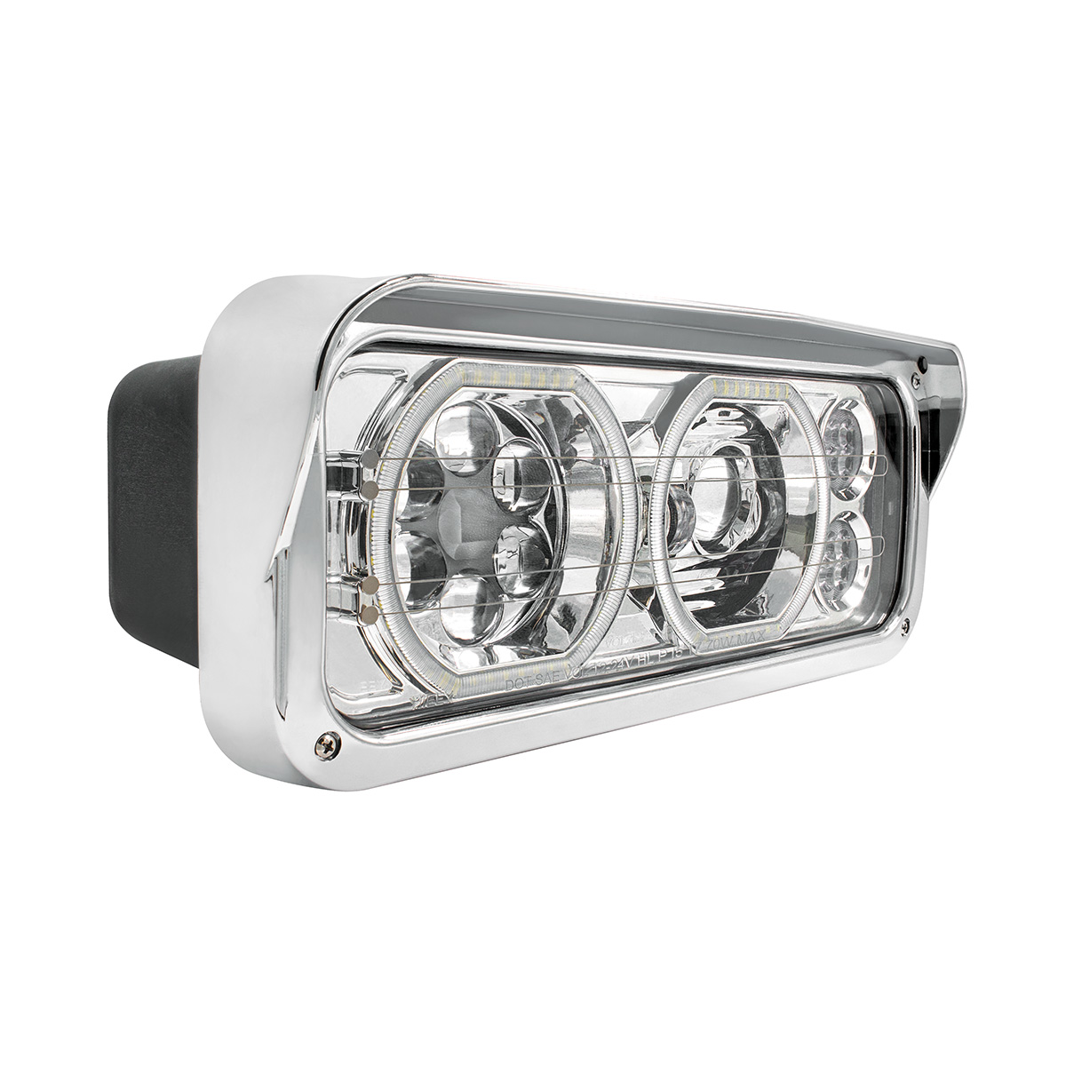 Chrome High Power Heated 10 LED Headlight With LED Turn & DRL-Driver - Thumbnail 5