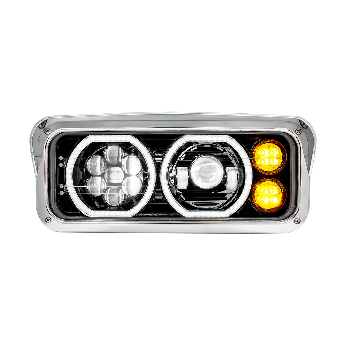 Blackout High Power Heated 10 LED Headlight With LED Turn & DRL-Driver - Thumbnail 2