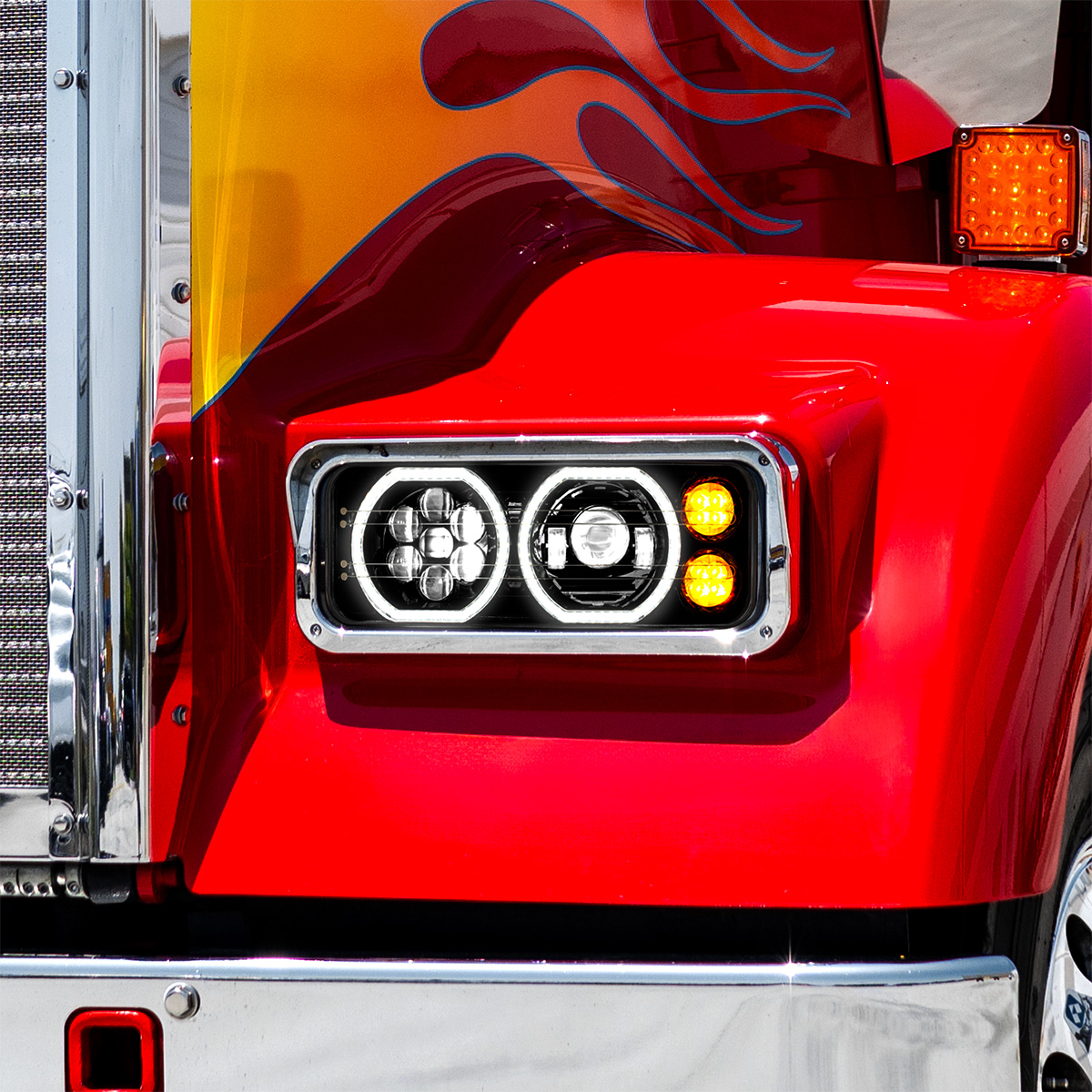 Blackout High Power Heated 10 LED Headlight With LED Turn & DRL-Driver - Thumbnail 10