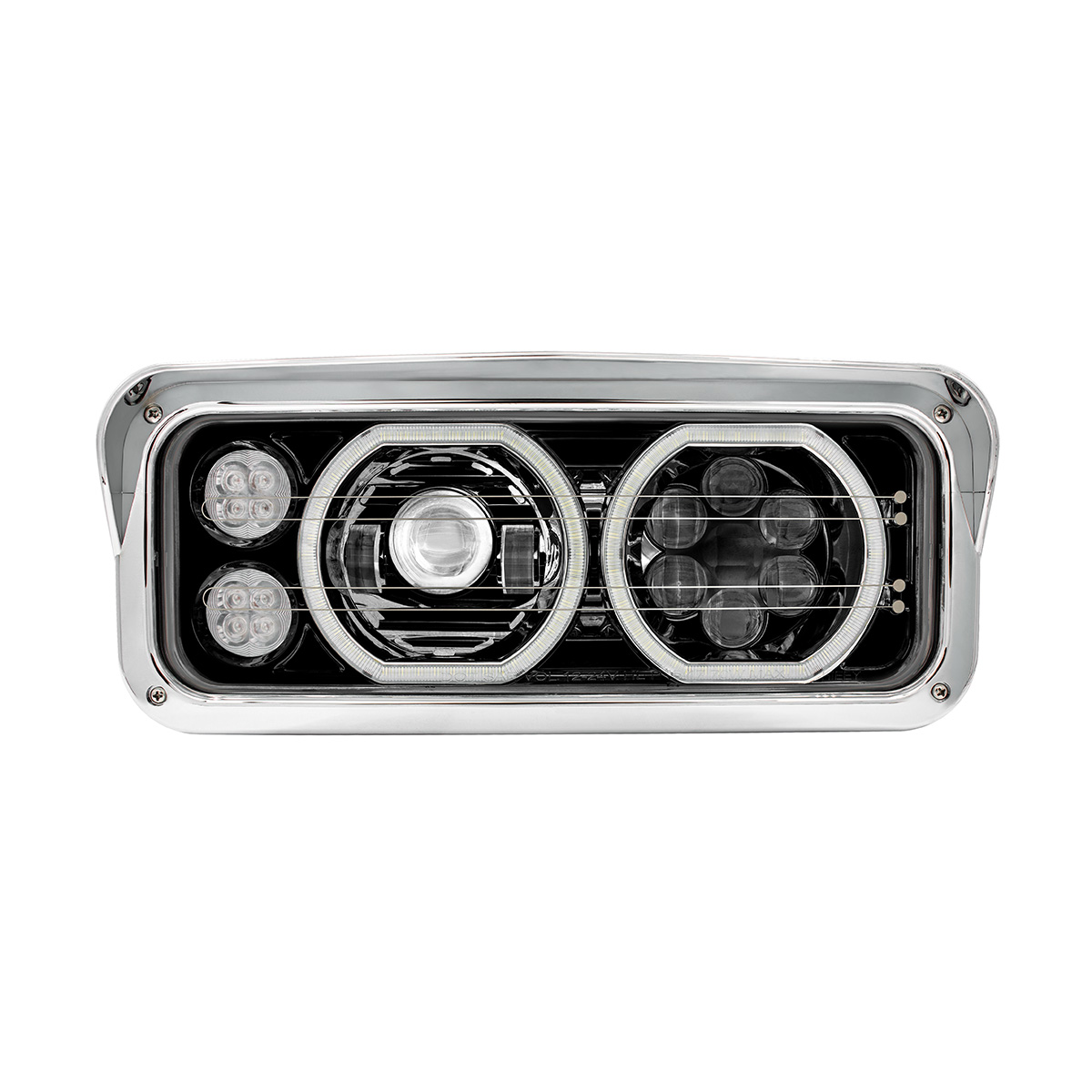 Blackout High Power Heated 10 LED Headlight With LED Turn & DRL-Passenger - Thumbnail 3