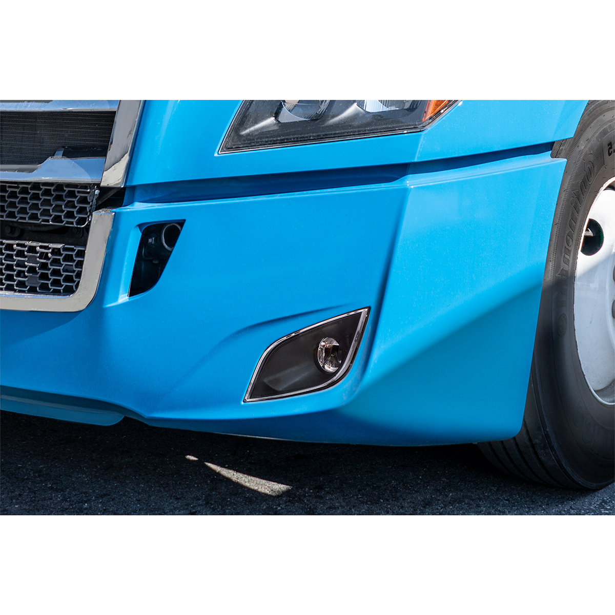 Black High Power LED Fog Light For 2018-2024 Freightliner Cascadia - Driver - Thumbnail 4