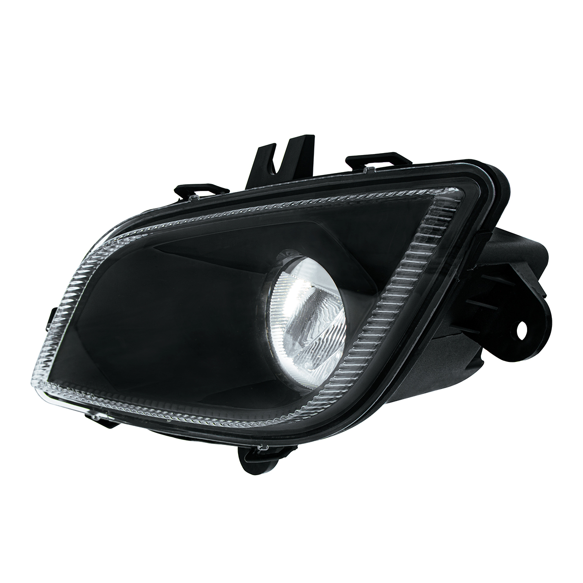 Black Single LED Fog Light For 2018-2024 Freightliner Cascadia - Driver - Competition Series - Thumbnail 3