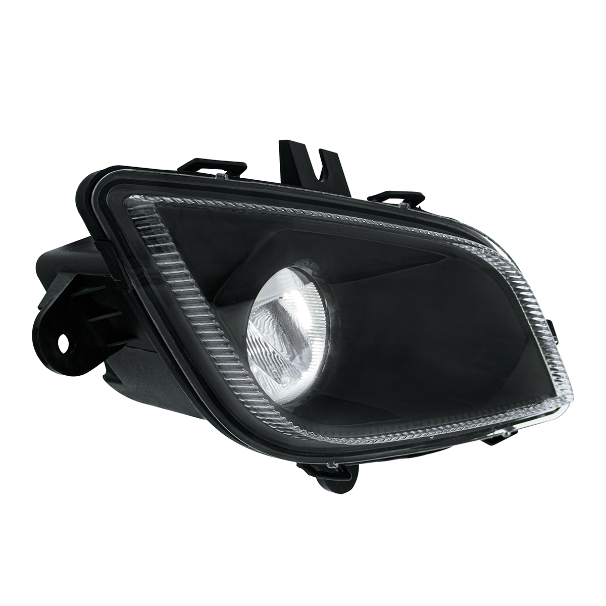 Black Single LED Fog Light For 2018-2024 Freightliner Cascadia - Passenger - Competition Series - Thumbnail 4