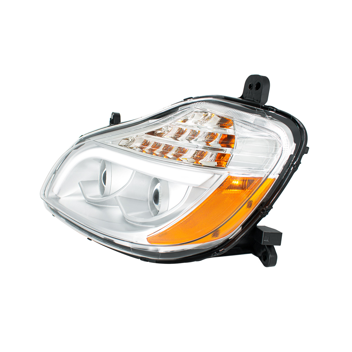 Chrome 8 LED Projection Headlight For 2013-2021 Kenworth T680-Driver - Thumbnail 5