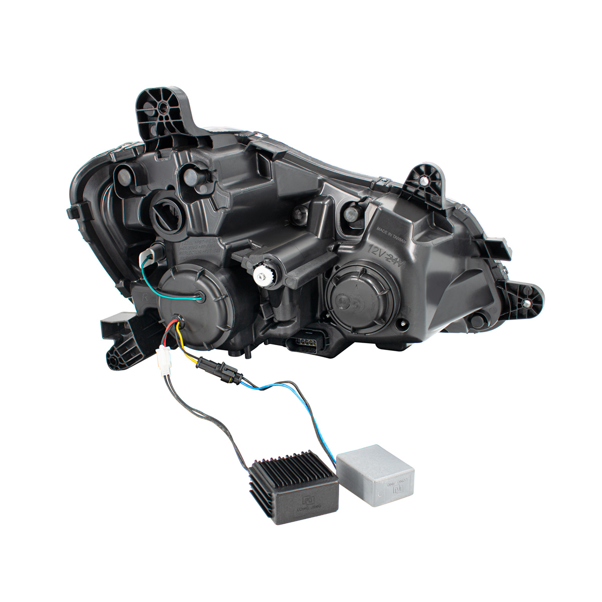 Chrome 8 LED Projection Headlight For 2013-2021 Kenworth T680-Driver - Thumbnail 7