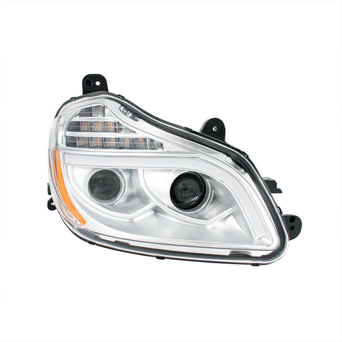 Chrome 8 LED Projection Headlight For 2013-2021 Kenworth T680-Passenger - Thumbnail 4